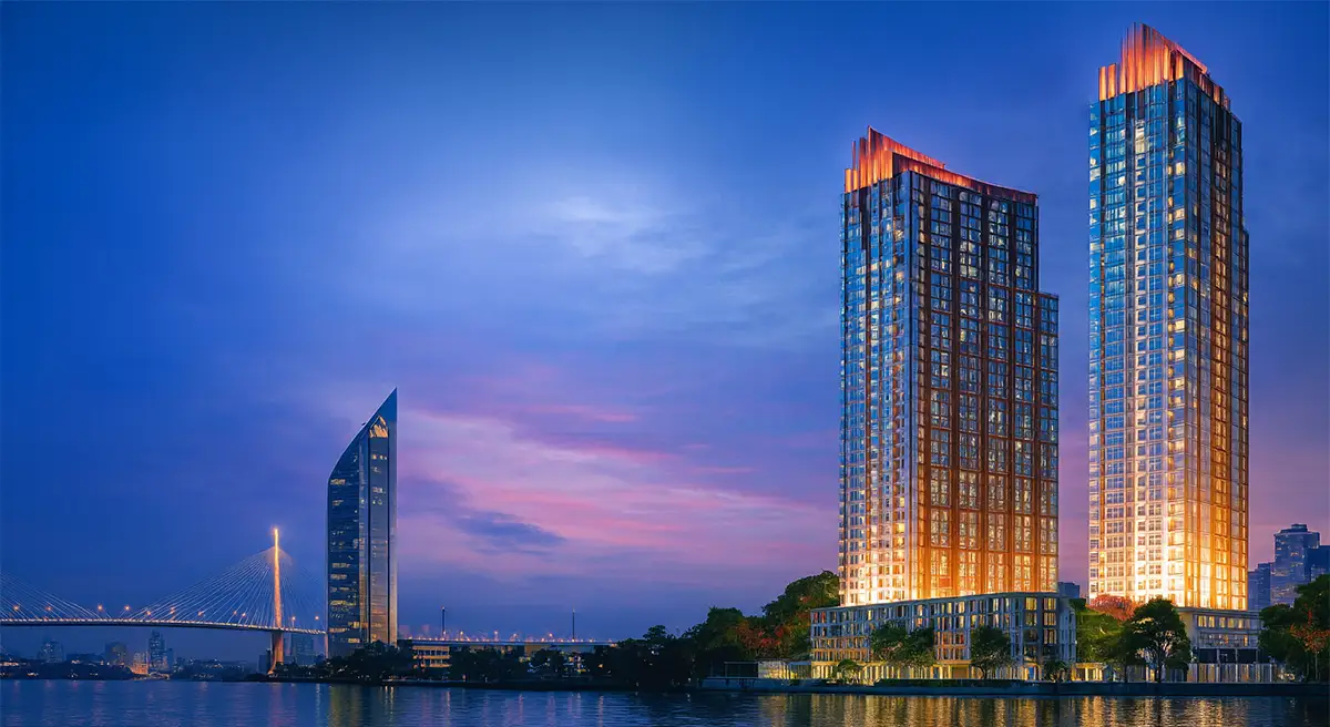 Ivy River Ratburana วิวยามเย็น